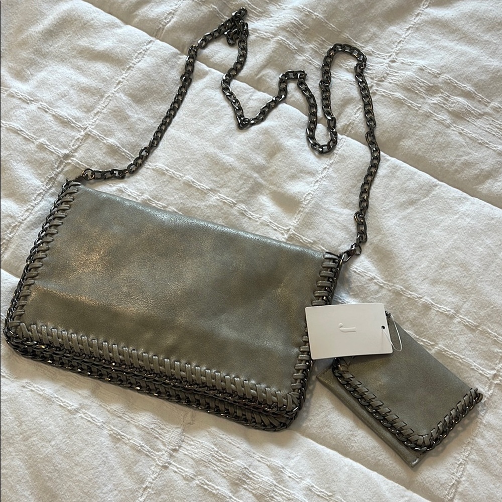 Stylish Gray Chain Shoulder Bag